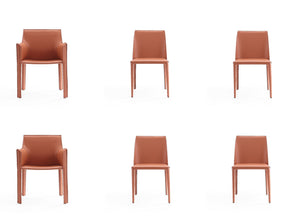Paris 6-Piece Dining Chairs in Clay by Manhattan Comfort at Eve Furniture