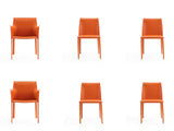 Paris 6-Piece Dining Chairs in Coral by Manhattan Comfort at Eve Furniture