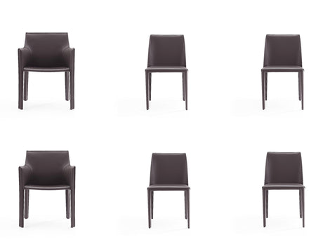 Paris 6-Piece Dining Chairs in Grey by Manhattan Comfort at Eve Furniture