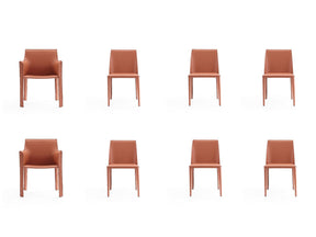 Paris 8-Piece Dining Chairs in Clay by Manhattan Comfort at Eve Furniture