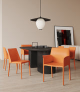 Paris 8-Piece Dining Chairs in Coral by Manhattan Comfort at Eve Furniture