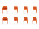 Paris 8-Piece Dining Chairs in Coral by Manhattan Comfort at Eve Furniture