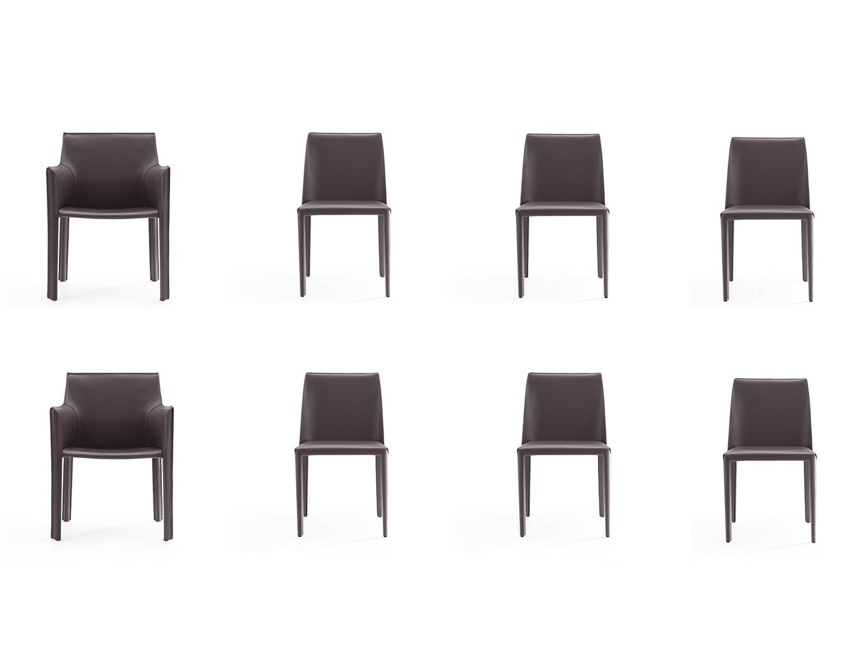 Paris 8-Piece Dining Chairs in Grey by Manhattan Comfort at Eve Furniture