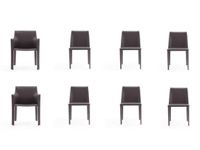 Paris 8-Piece Dining Chairs in Grey by Manhattan Comfort at Eve Furniture
