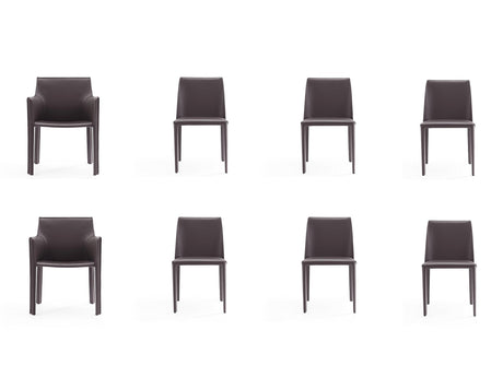 Paris 8-Piece Dining Chairs in Grey by Manhattan Comfort at Eve Furniture