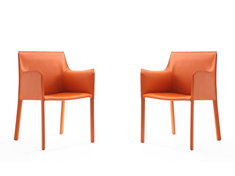 Paris Armchair in Coral (set of 2) by Manhattan Comfort at Eve Furniture