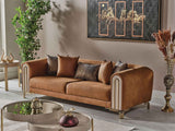 Paris Brown Stationary 4 Seat Sofa by Furnia at Eve Furniture