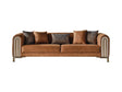 Paris Brown Stationary 4 Seat Sofa by Furnia at Eve Furniture