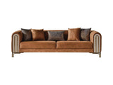 Paris Brown Stationary 4 Seat Sofa by Furnia at Eve Furniture
