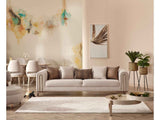 Paris Cream Stationary 4 Seat Sofa by Furnia at Eve Furniture