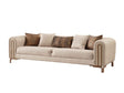 Paris Cream Stationary 4 Seat Sofa by Furnia at Eve Furniture