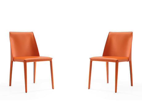 Paris Dining Chair in Coral (set of 2) by Manhattan Comfort at Eve Furniture