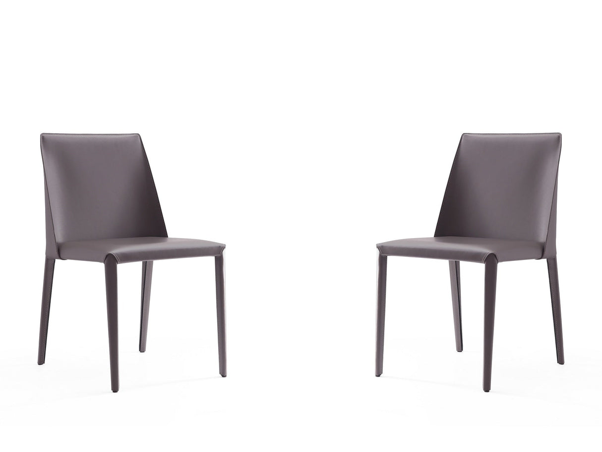 Paris Dining Chair in Grey (set of 2) by Manhattan Comfort at Eve Furniture