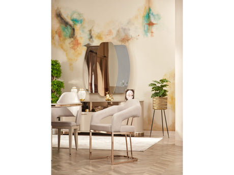 Paris Diningroom (Consol With Mirror & Dining Table & 6 Dining Chair) by Furnia at Eve Furniture