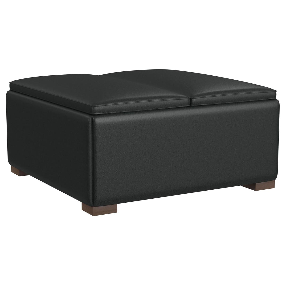 Paris Multifunctional Upholstered Storage Ottoman with Utility Tray Black