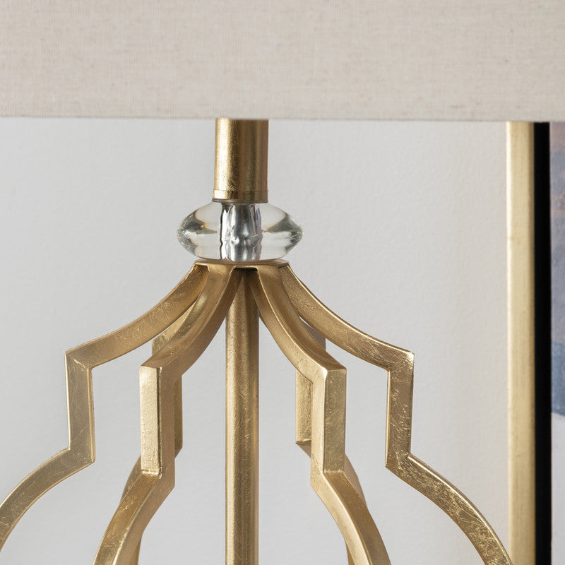 Parisian Gold/Brass Table Lamp by Crestview at Eve Furniture