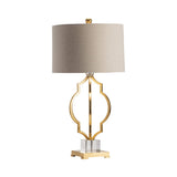 Parisian Gold/Brass Table Lamp by Crestview at Eve Furniture