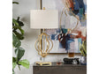 Parisian Gold/Brass Table Lamp by Crestview at Eve Furniture