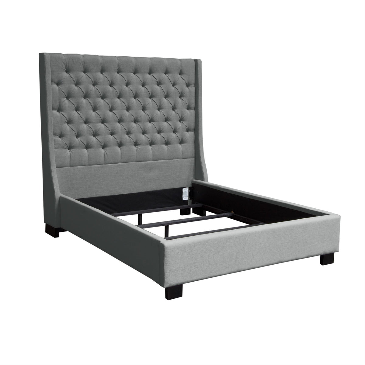 Park Avenue Grey Eastern King Tufted Bed by Diamond Sofa at Eve Furniture