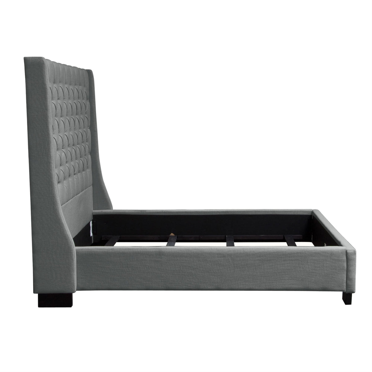 Park Avenue Grey Eastern King Tufted Bed by Diamond Sofa at Eve Furniture