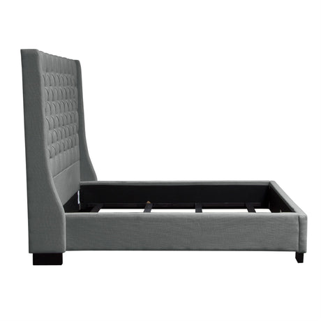 Park Avenue Grey Eastern King Tufted Bed by Diamond Sofa at Eve Furniture
