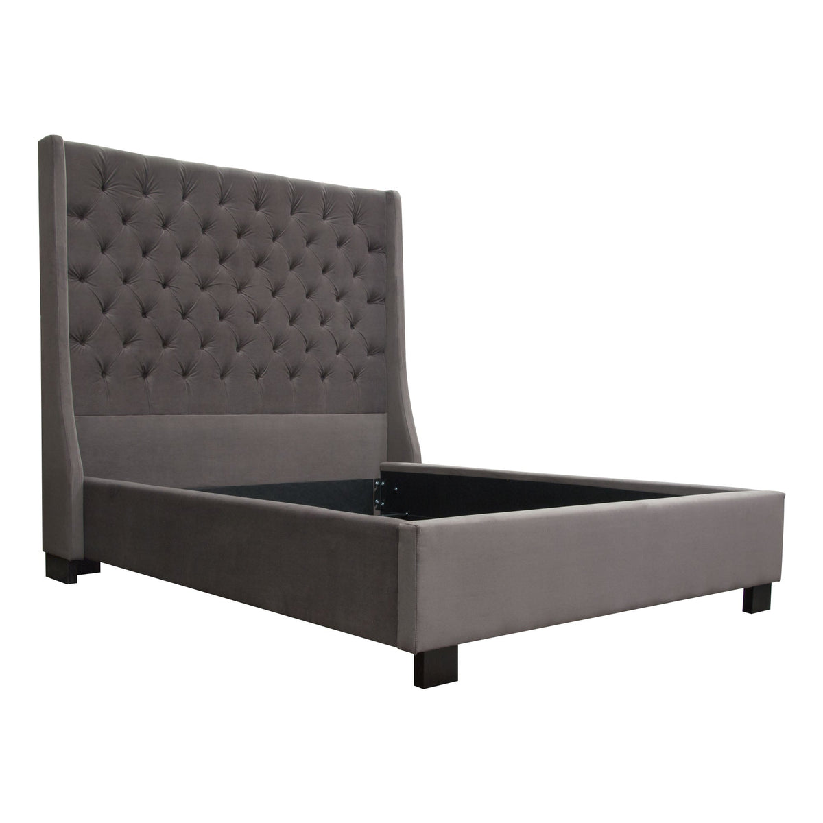 Park Avenue Smoke Grey Eastern King Tufted Bed by Diamond Sofa at Eve Furniture