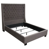Park Avenue Smoke Grey Eastern King Tufted Bed by Diamond Sofa at Eve Furniture