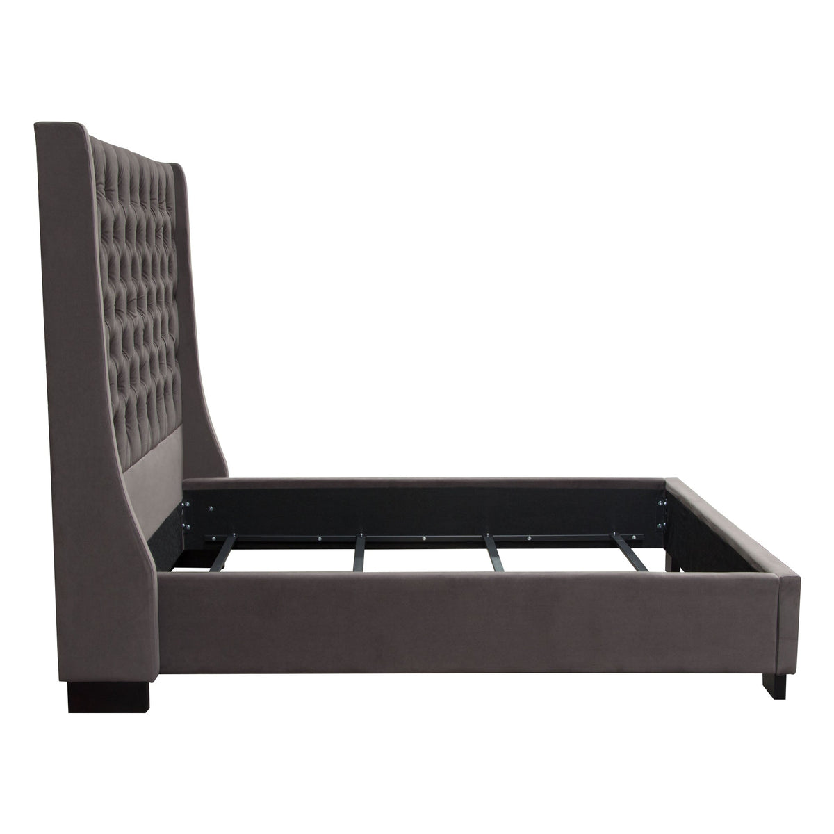 Park Avenue Smoke Grey Eastern King Tufted Bed by Diamond Sofa at Eve Furniture