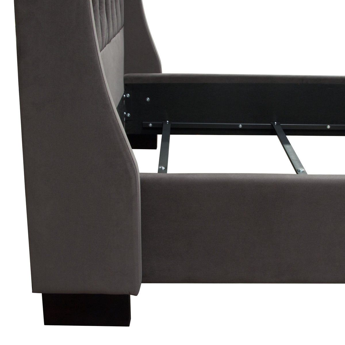Park Avenue Smoke Grey Eastern King Tufted Bed by Diamond Sofa at Eve Furniture