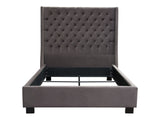 Park Avenue Smoke Grey Queen Tufted Bed by Diamond Sofa at Eve Furniture