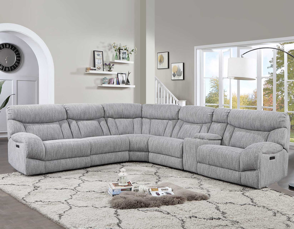 Park City 6-Piece Dual Power Reclining Sectional by Steve Silver at Eve Furniture
