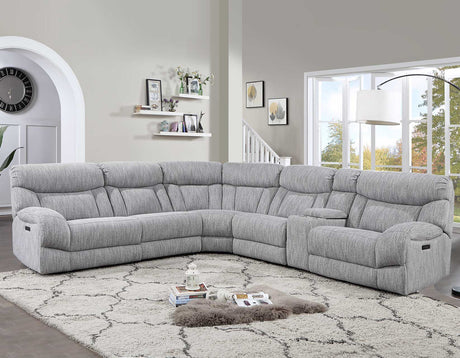 Park City 6-Piece Dual Power Reclining Sectional by Steve Silver at Eve Furniture