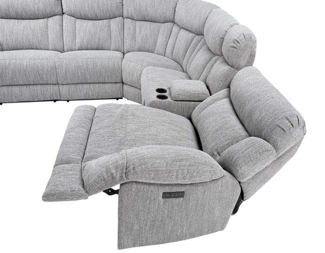 Park City 6-Piece Dual Power Reclining Sectional by Steve Silver at Eve Furniture