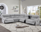 Park City 6-Piece Dual Power Reclining Sectional by Steve Silver at Eve Furniture