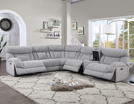 Park City 6-Piece Dual Power Reclining Sectional by Steve Silver at Eve Furniture