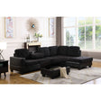 Park Place Black Sectional with Storage Ottoman [Special Price] by New Era Innovations at Eve Furniture