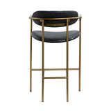 Parker Black Leather Seat Gold Metal Counter Stool by Mercana at Eve Furniture