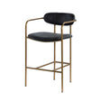 Parker Black Leather Seat Gold Metal Counter Stool by Mercana at Eve Furniture