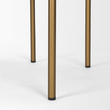 Parker Brown Faux Leather Seat Gold Metal Bar Stool by Mercana at Eve Furniture