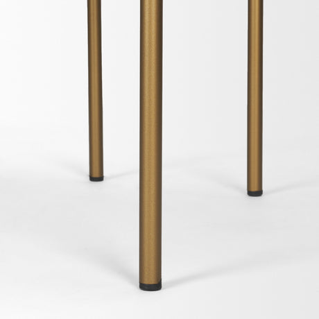 Parker Brown Faux Leather Seat Gold Metal Bar Stool by Mercana at Eve Furniture