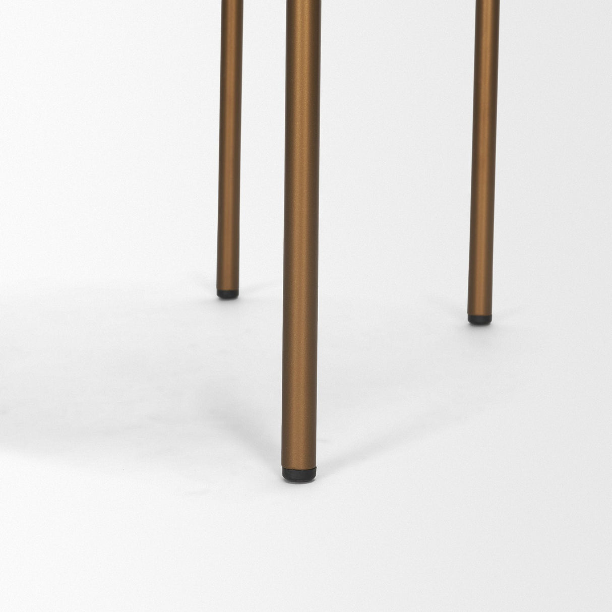 Parker Brown Leather Seat Gold Metal Frame Dining Chair, Set of 2 by Mercana at Eve Furniture