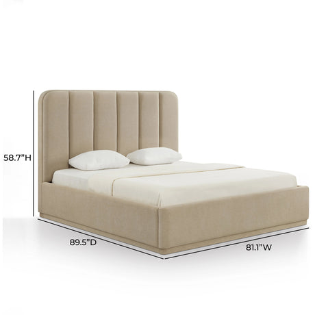 Parker Chenille Bed by TOV Furniture at Eve Furniture