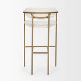 Parker Cream Fabric Seat Gold Metal Bar Stool by Mercana at Eve Furniture