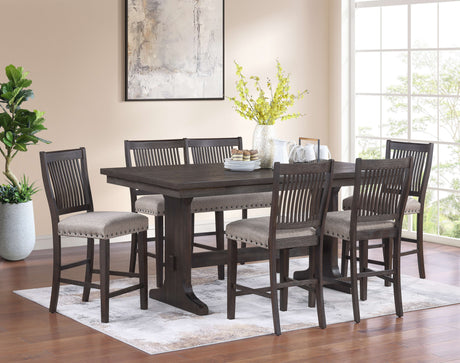 Parker Dark Brown Dining Room Set by Cosmos Furniture at Eve Furniture