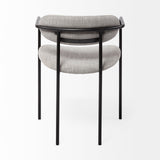 Parker Gray Fabric Seat Black Metal Dining Chair, Set of 2 by Mercana at Eve Furniture