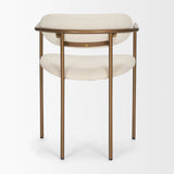 Parker I Cream Fabric Seat Gold Metal Frame Dining Chair, Set of 2 by Mercana at Eve Furniture