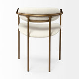 Parker I Cream Fabric Seat Gold Metal Frame Dining Chair, Set of 2 by Mercana at Eve Furniture