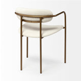 Parker I Cream Fabric Seat Gold Metal Frame Dining Chair, Set of 2 by Mercana at Eve Furniture