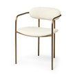 Parker I Cream Fabric Seat Gold Metal Frame Dining Chair, Set of 2 by Mercana at Eve Furniture