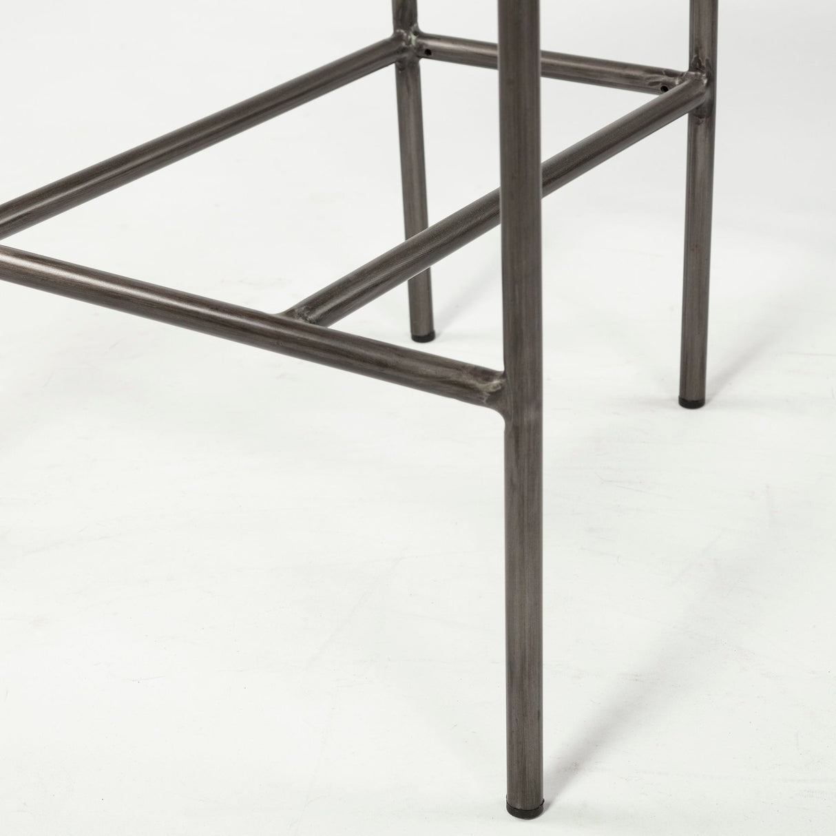 Parker II Beige Fabric Seat Gun Metal Grey Metal Counter Stool by Mercana at Eve Furniture